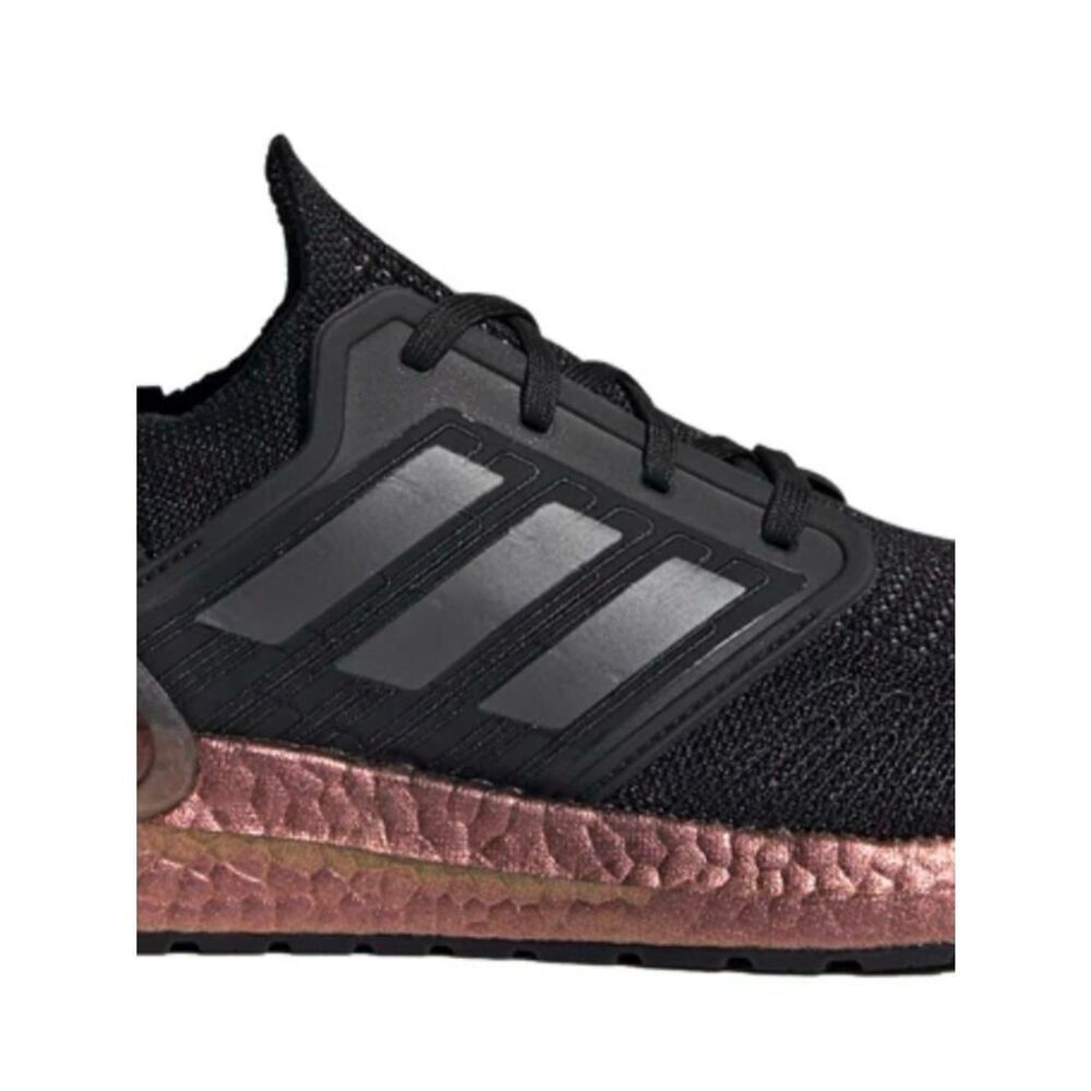 adidas Ultraboost Running Shoe in Black with Iridescent Rose-Gold Midsole - Picture 2 of 11